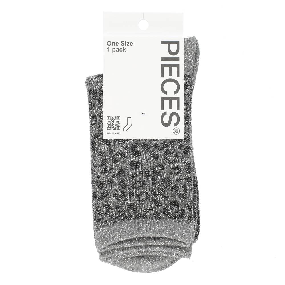 grijze glitterkousen met panterprint