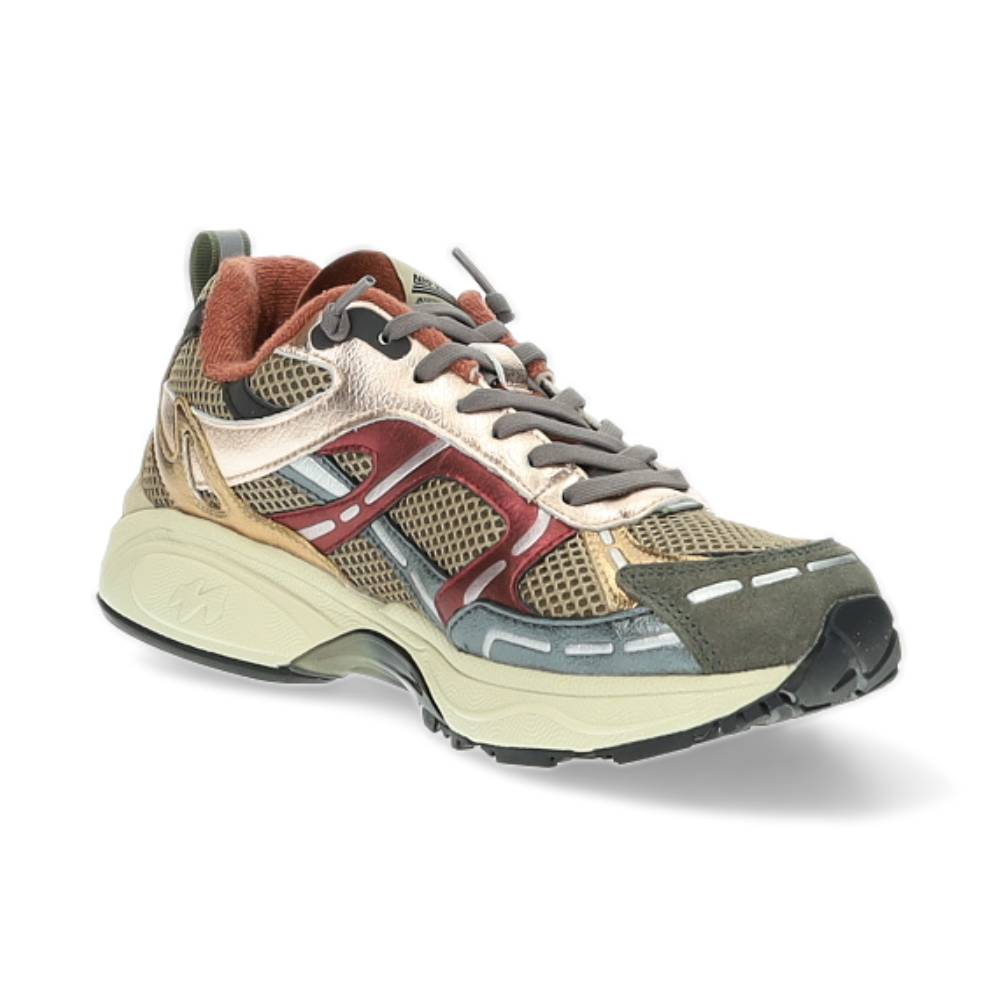 goud/bordeaux sneaker
