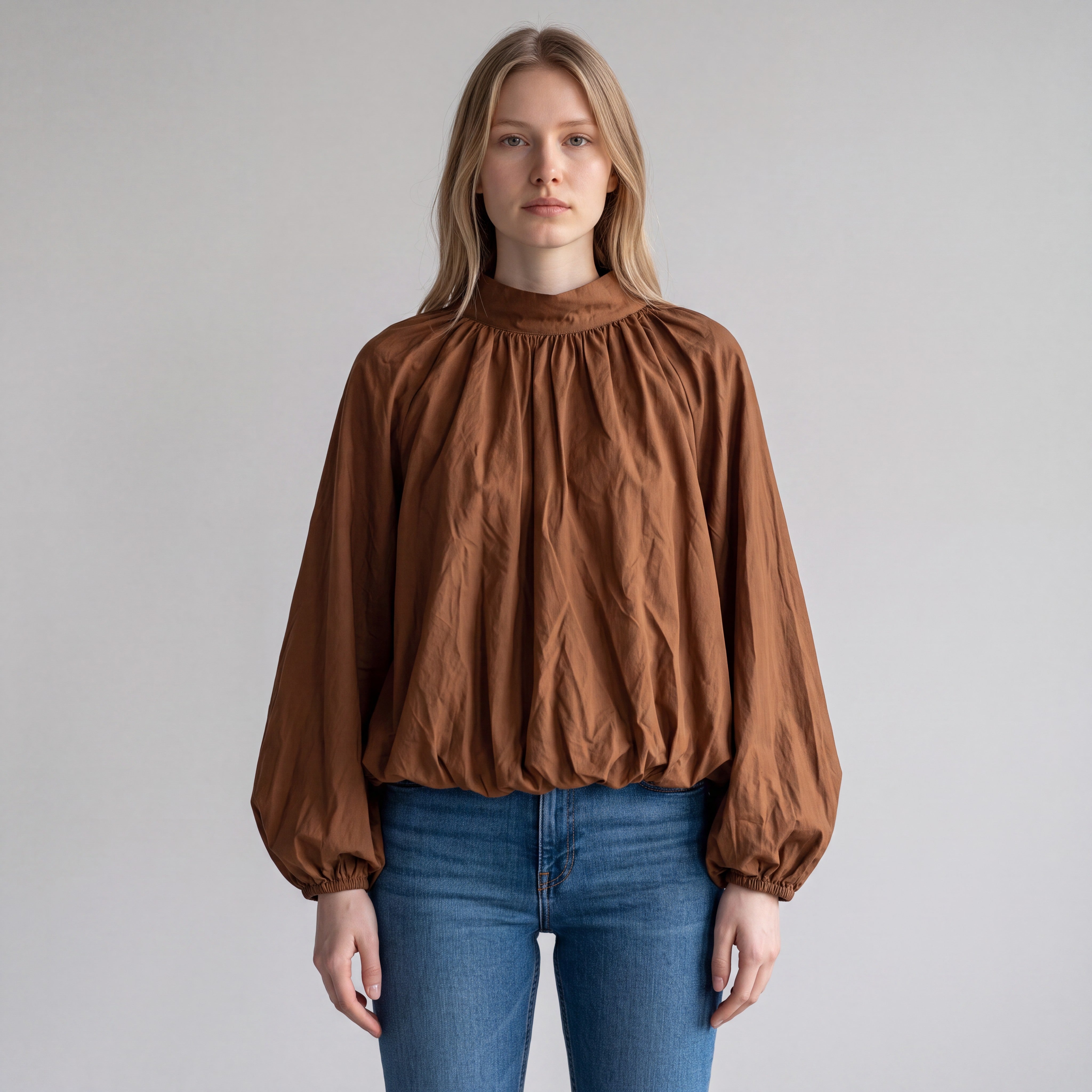 bruine blouse