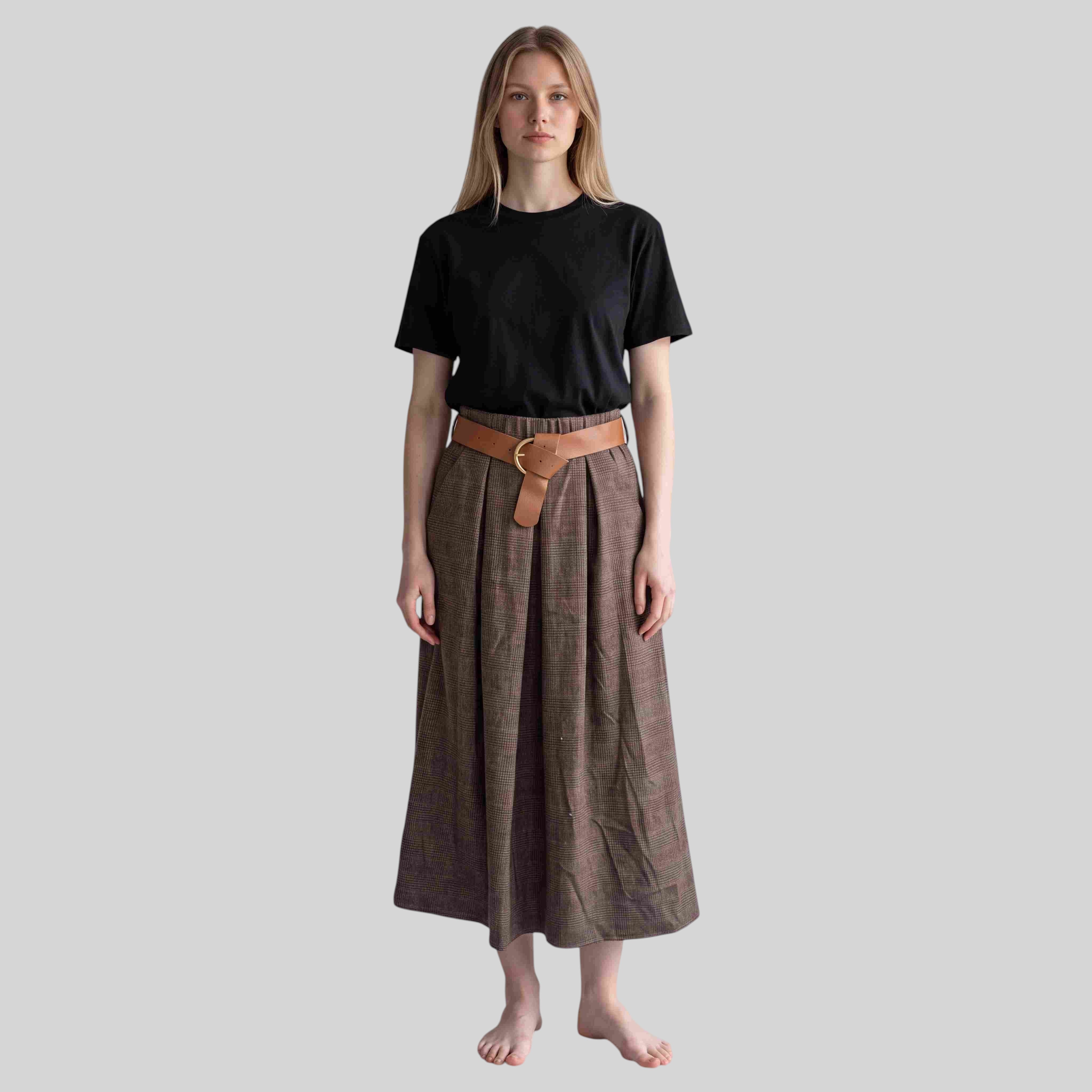 lange bruine rok