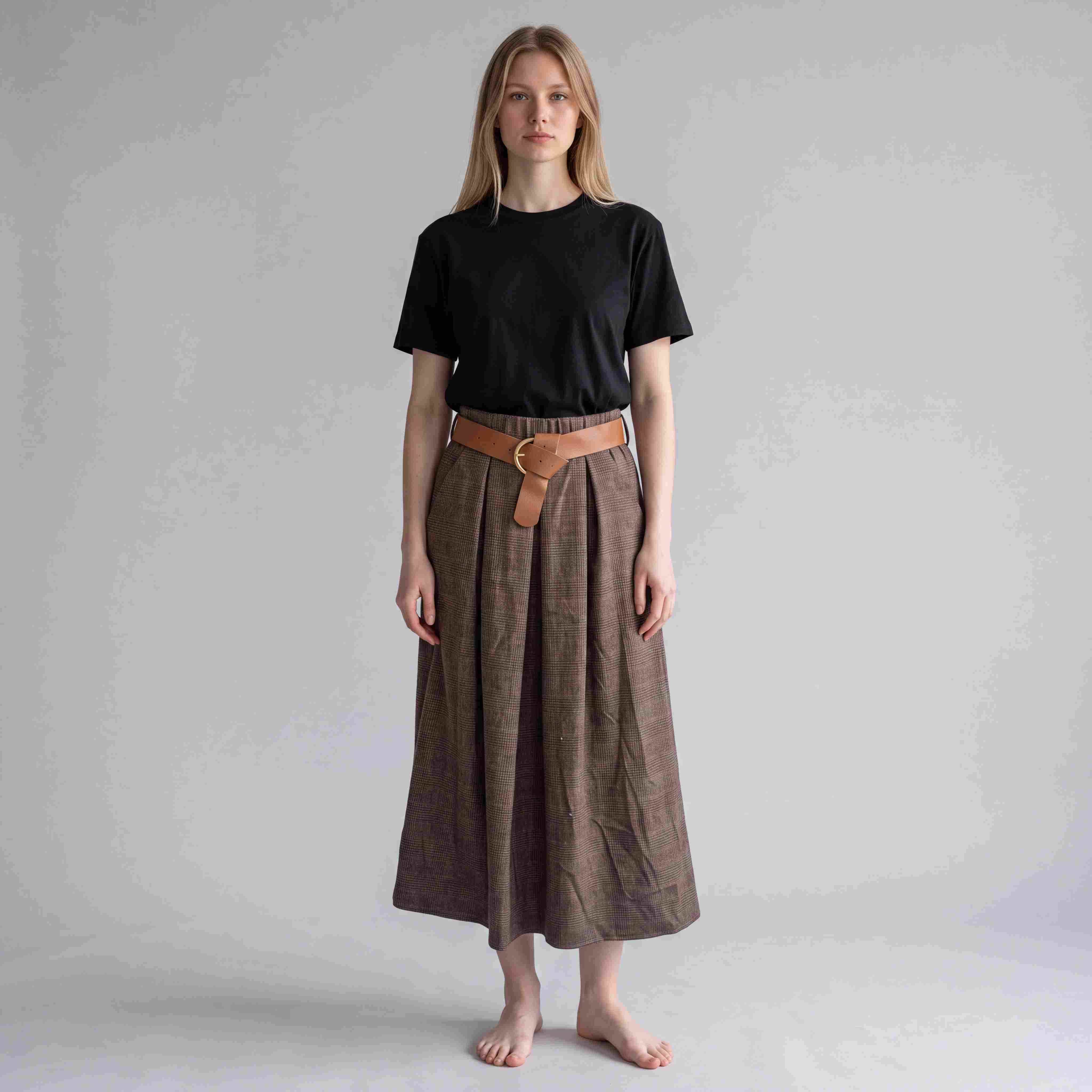 lange bruine rok