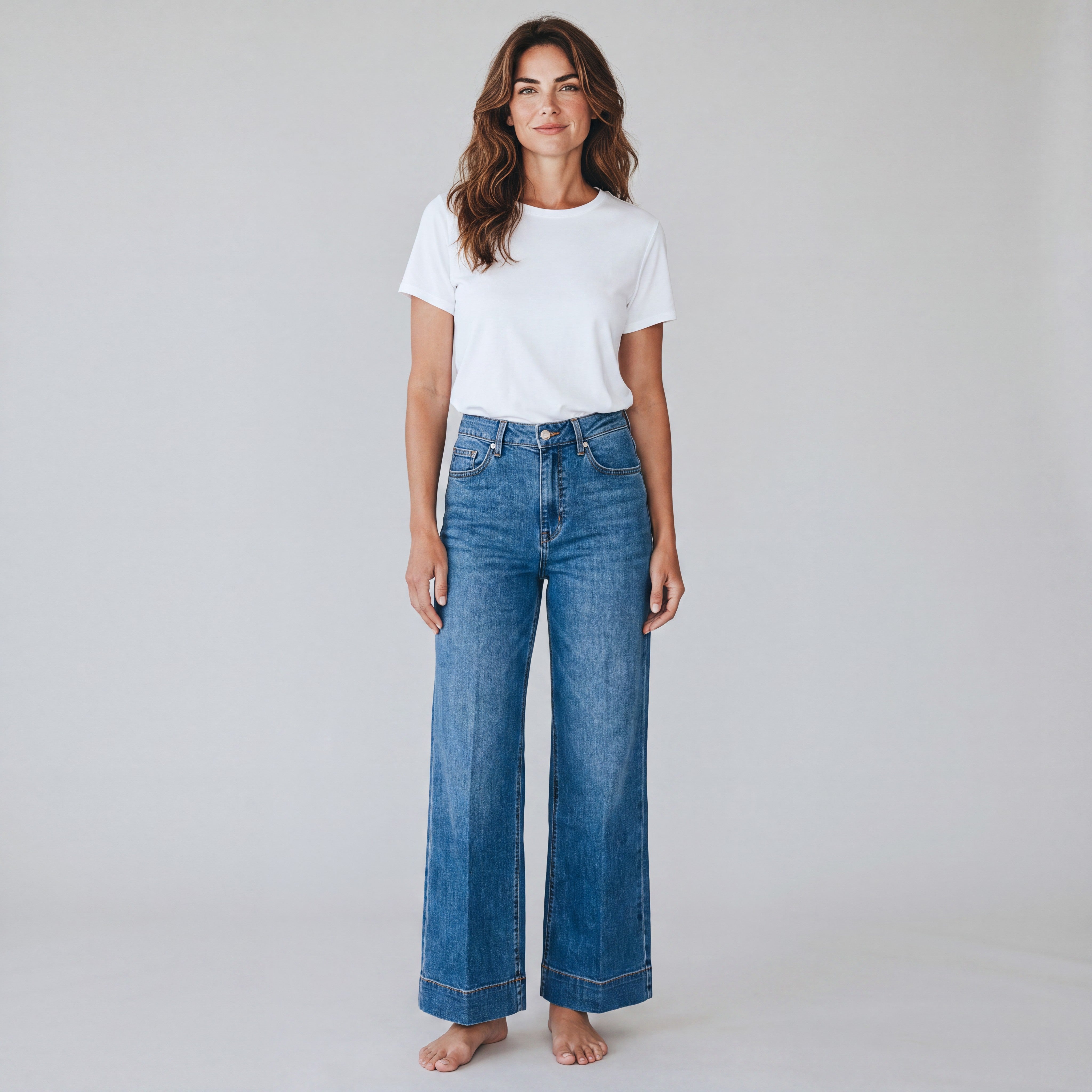 blauwe jeansbroek