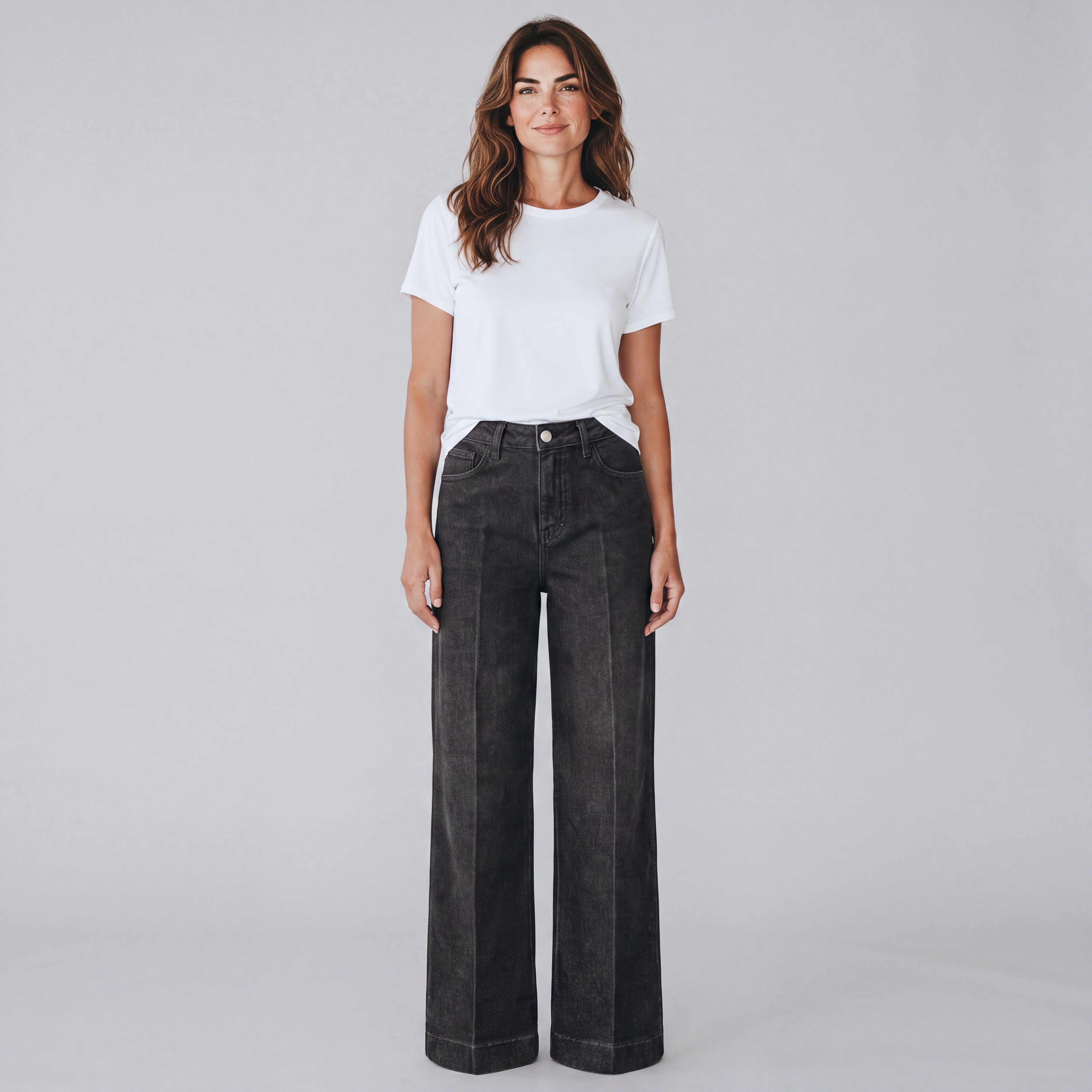 bruine jeansbroek