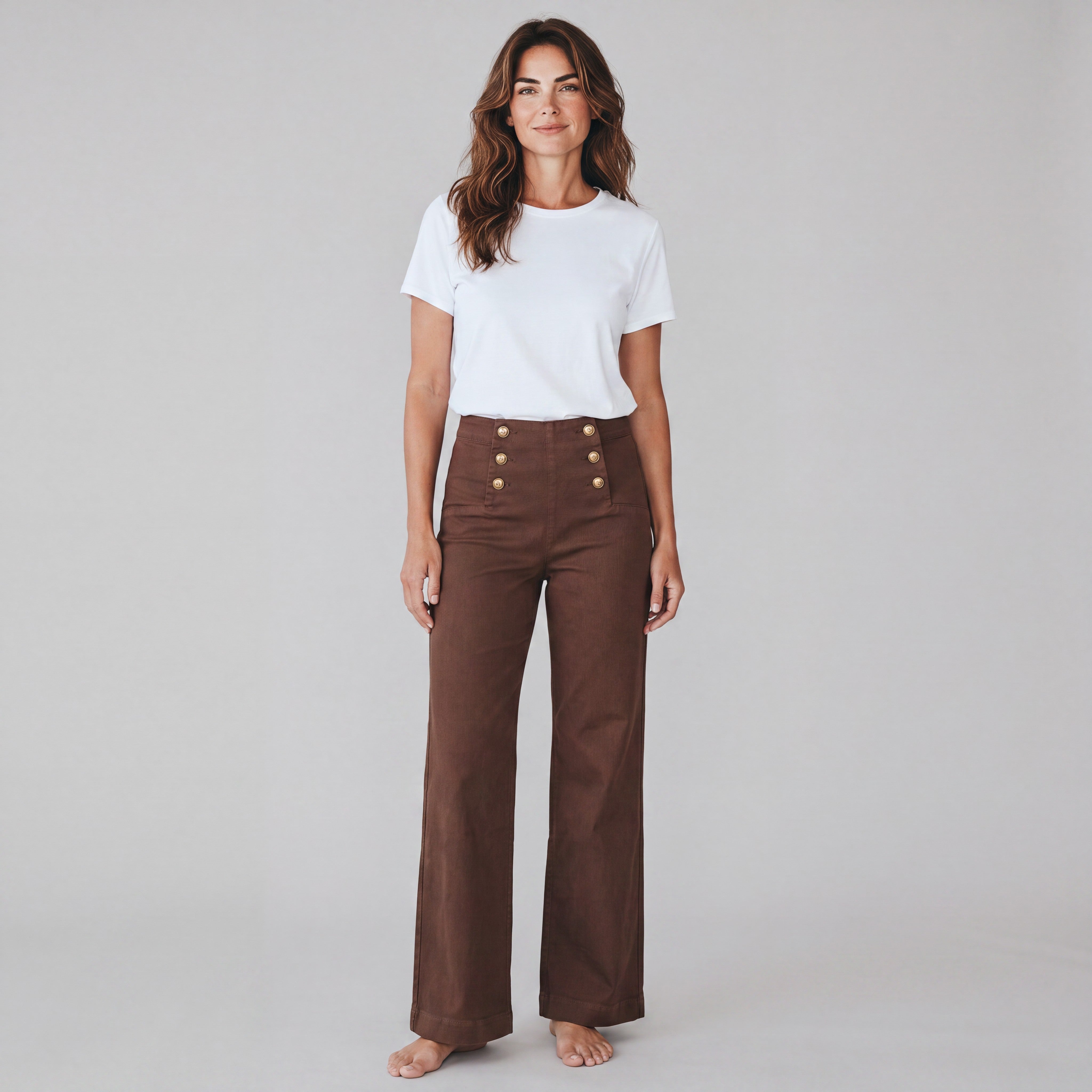 bruine jeansbroek