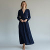 blauw lang kleedje