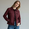 burgundy jas