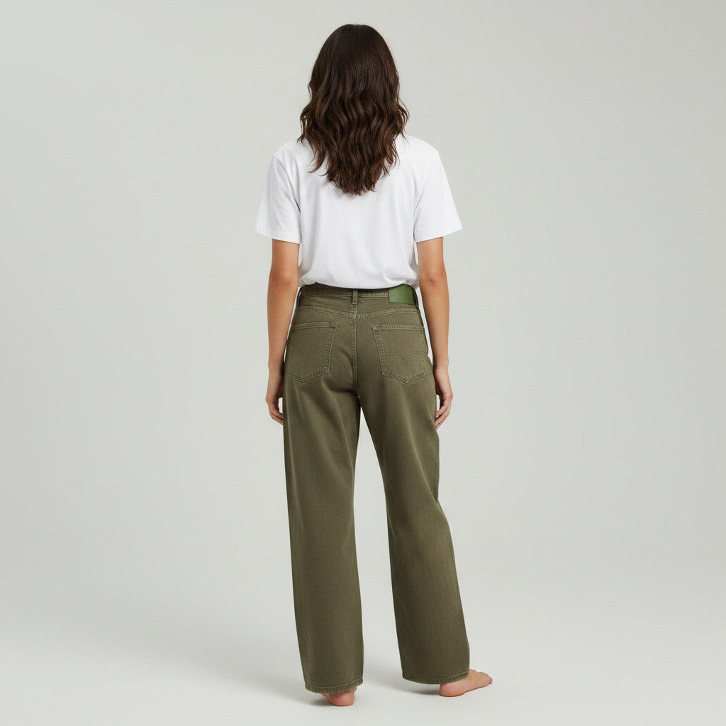 bruine jeansbroek