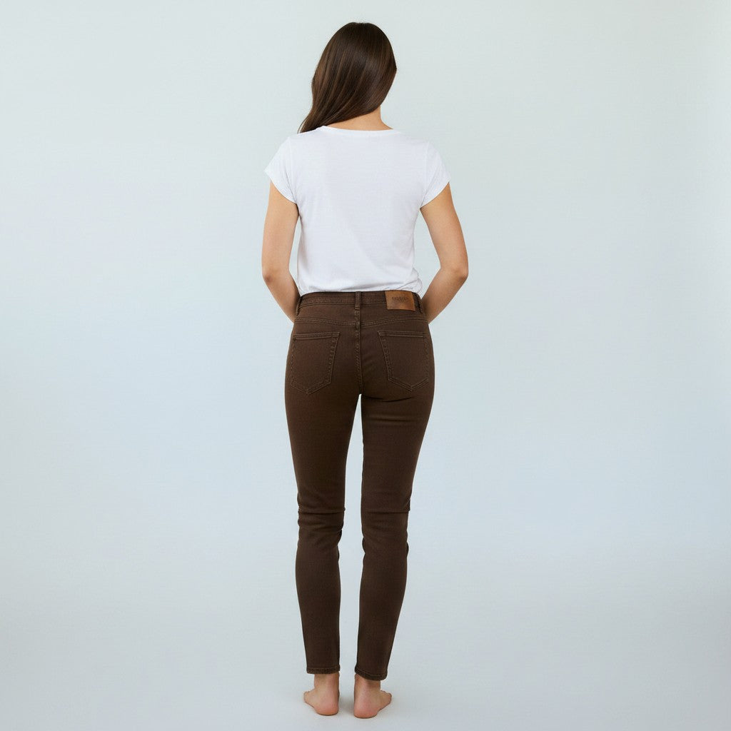 bruine jeansbroek
