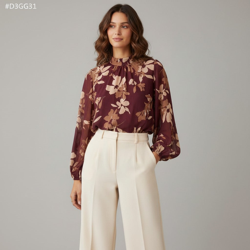 burgundy blouse