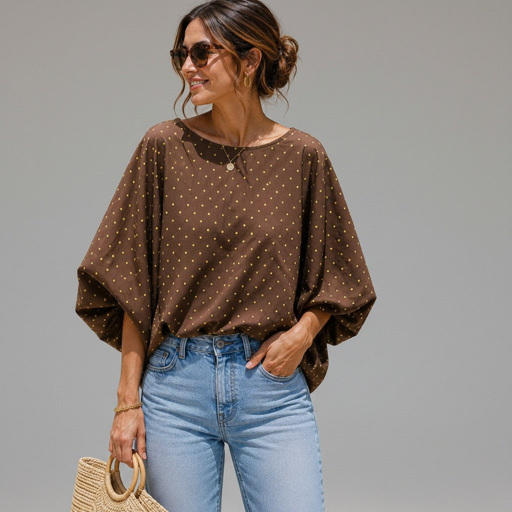 bruine blouse
