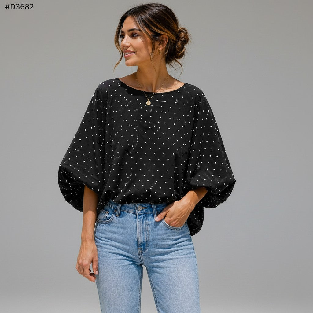 blauwe blouse