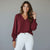 burgundy blouse