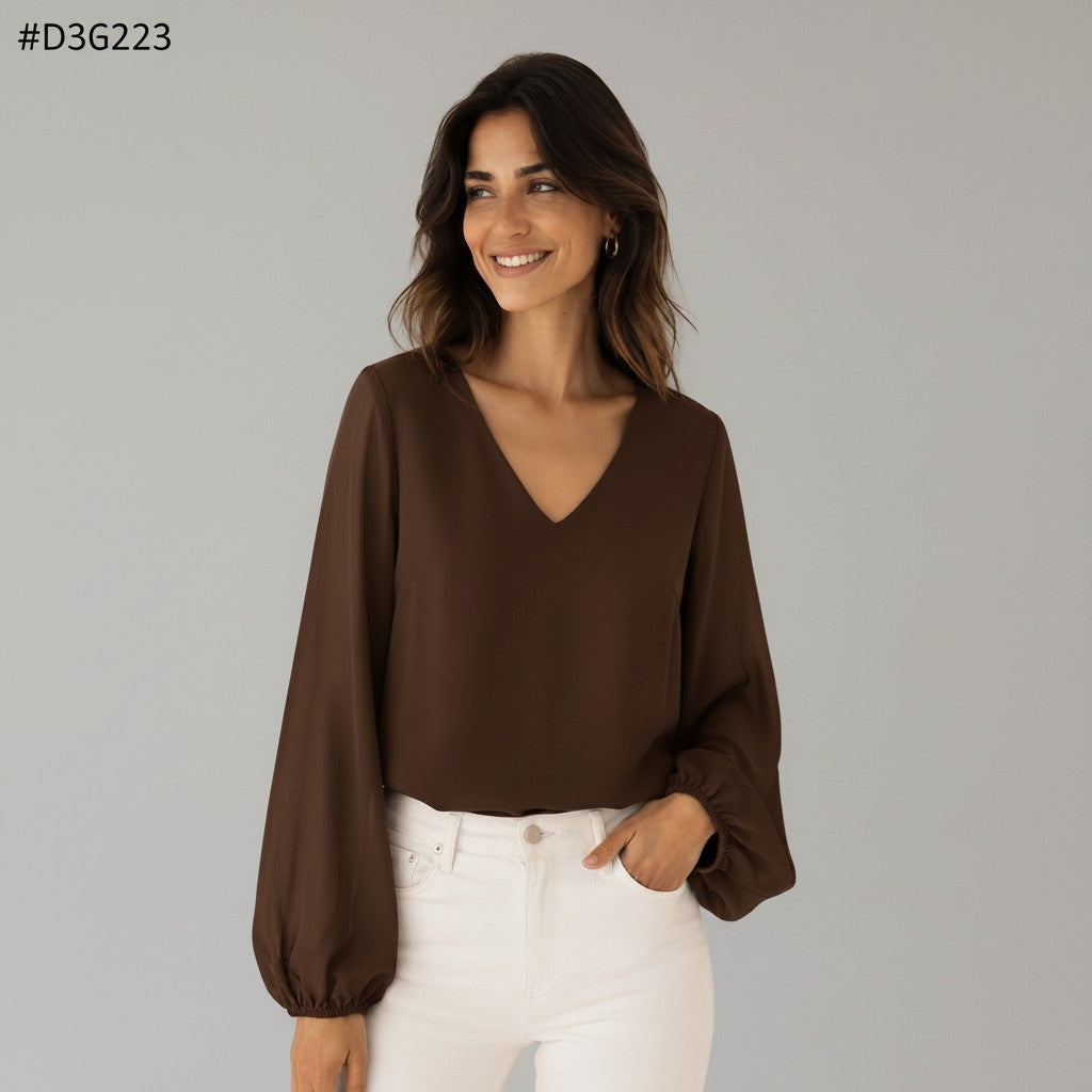 bruine blouse