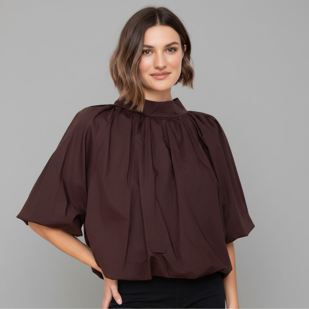 bruine blouse