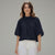 blauwe blouse