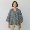 blauwe blouse