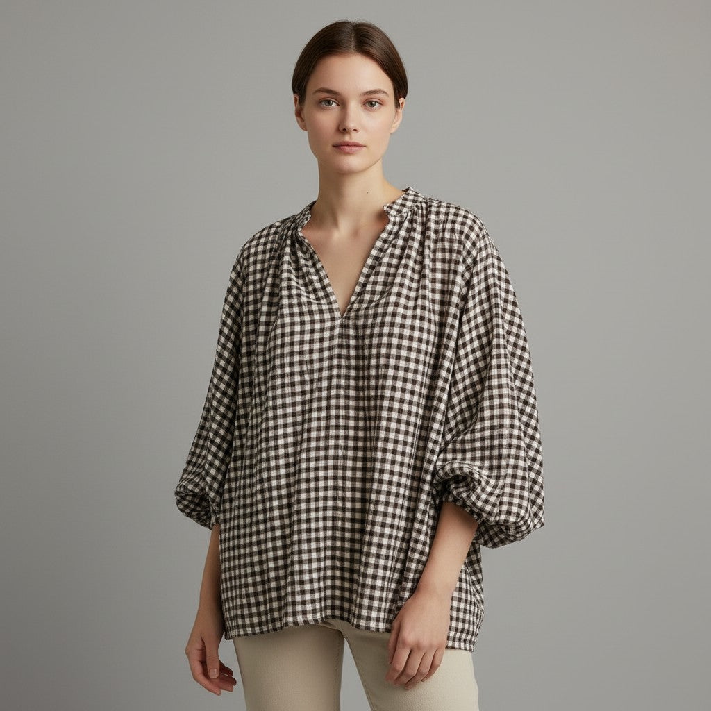 bruine blouse