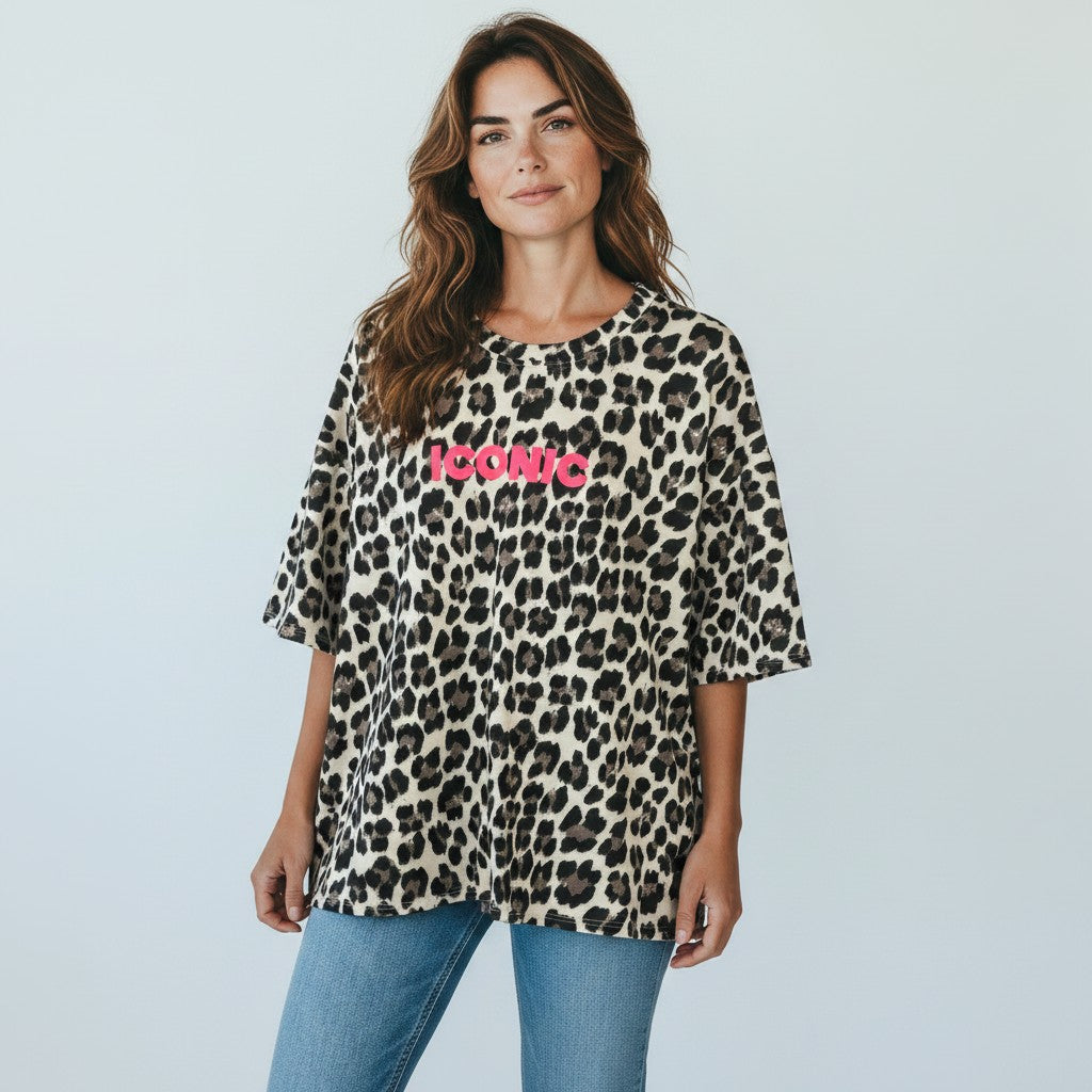 t-shirt in luipaardprint