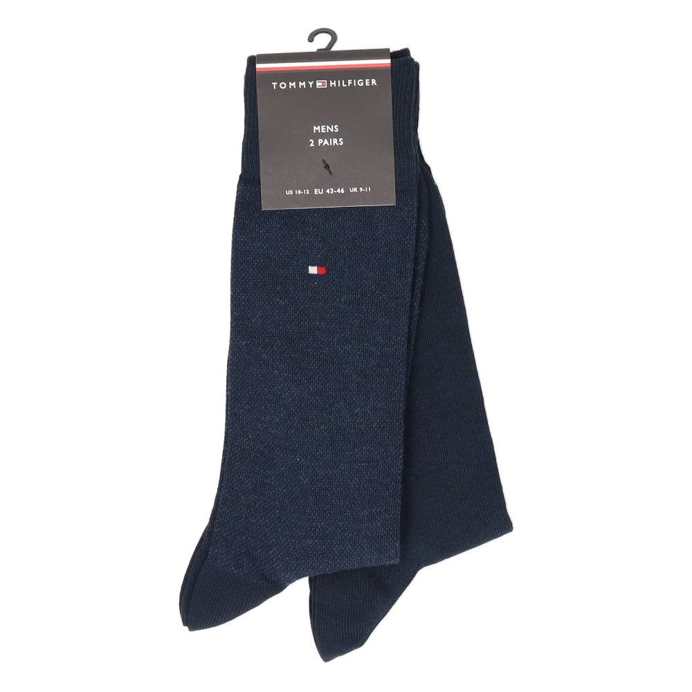 2 paar lange donkerblauwe kousen