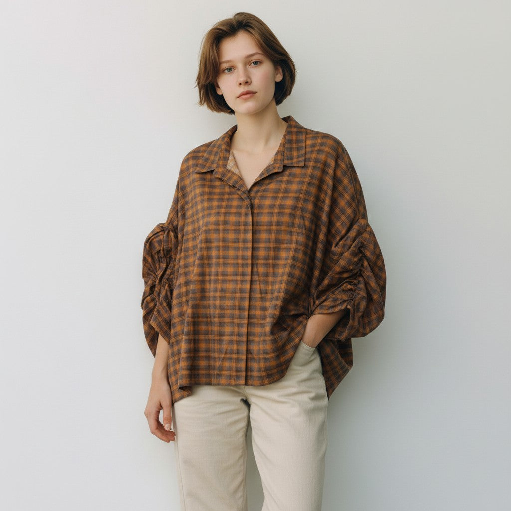 bruine blouse