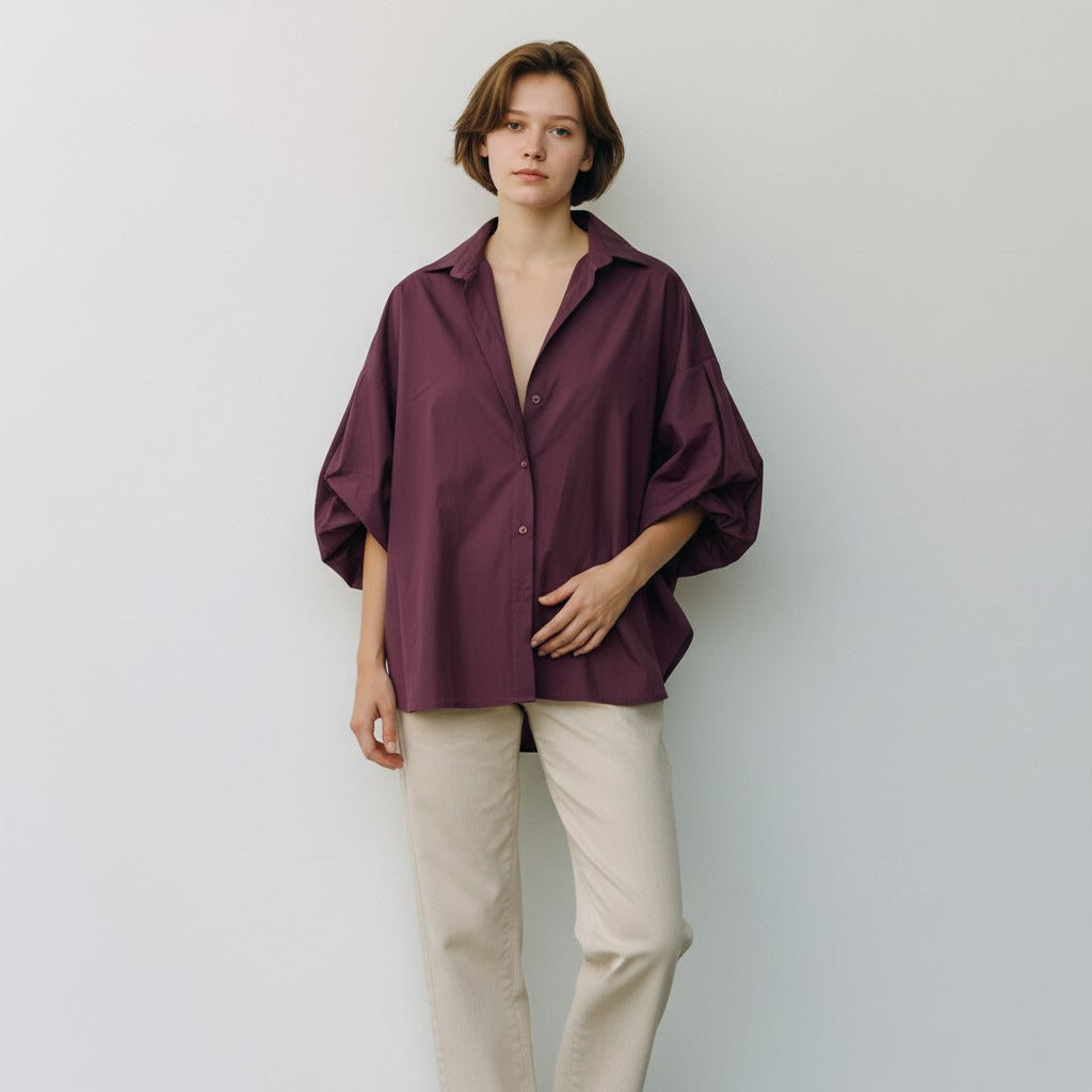 paarse blouse