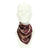 burgundy sjaal met tekening