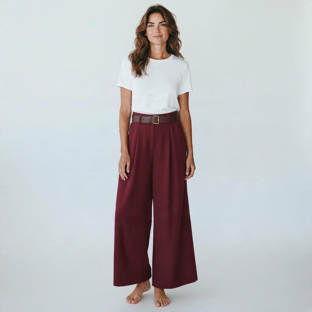 bordeaux lange broek