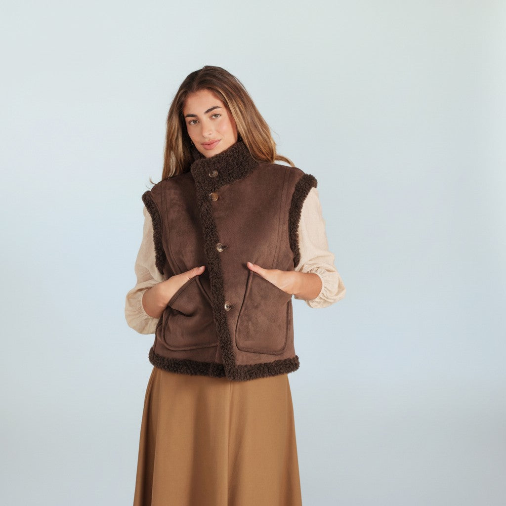 bruine bodywarmer