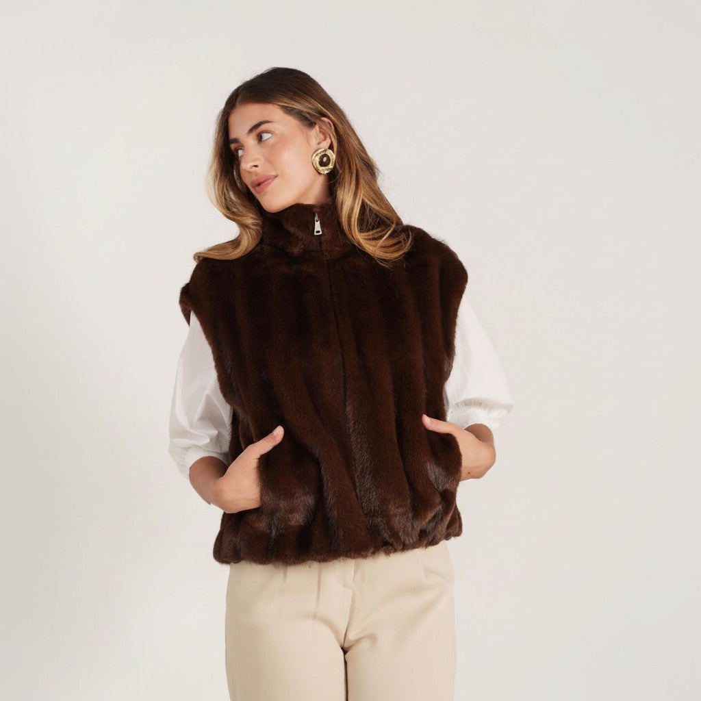 bruine bodywarmer