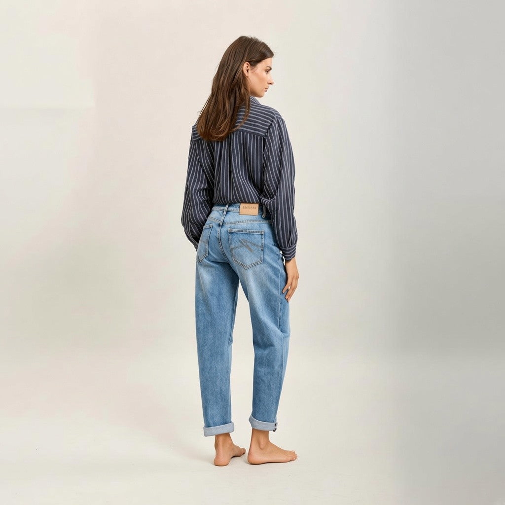 blauwe jeansbroek