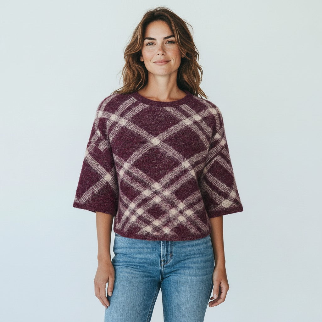 burgundy trui