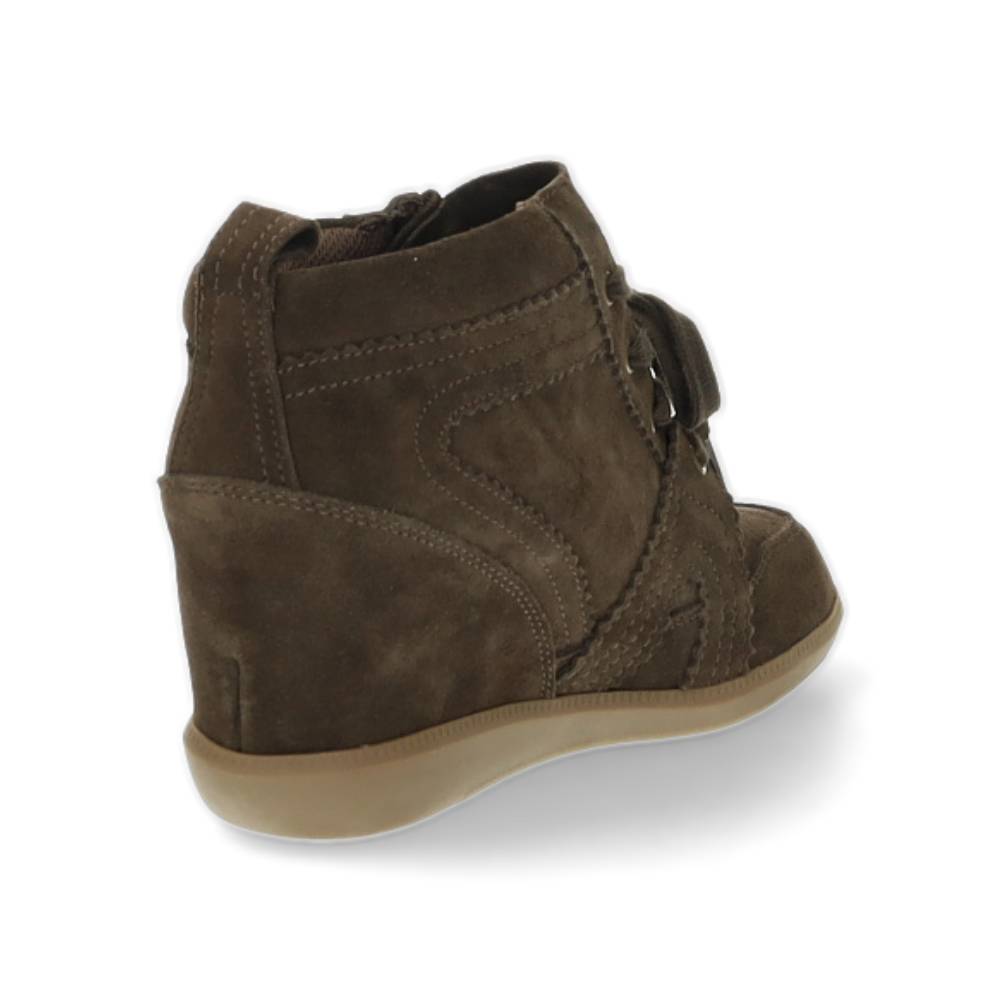 donkerbruine hoge sneaker