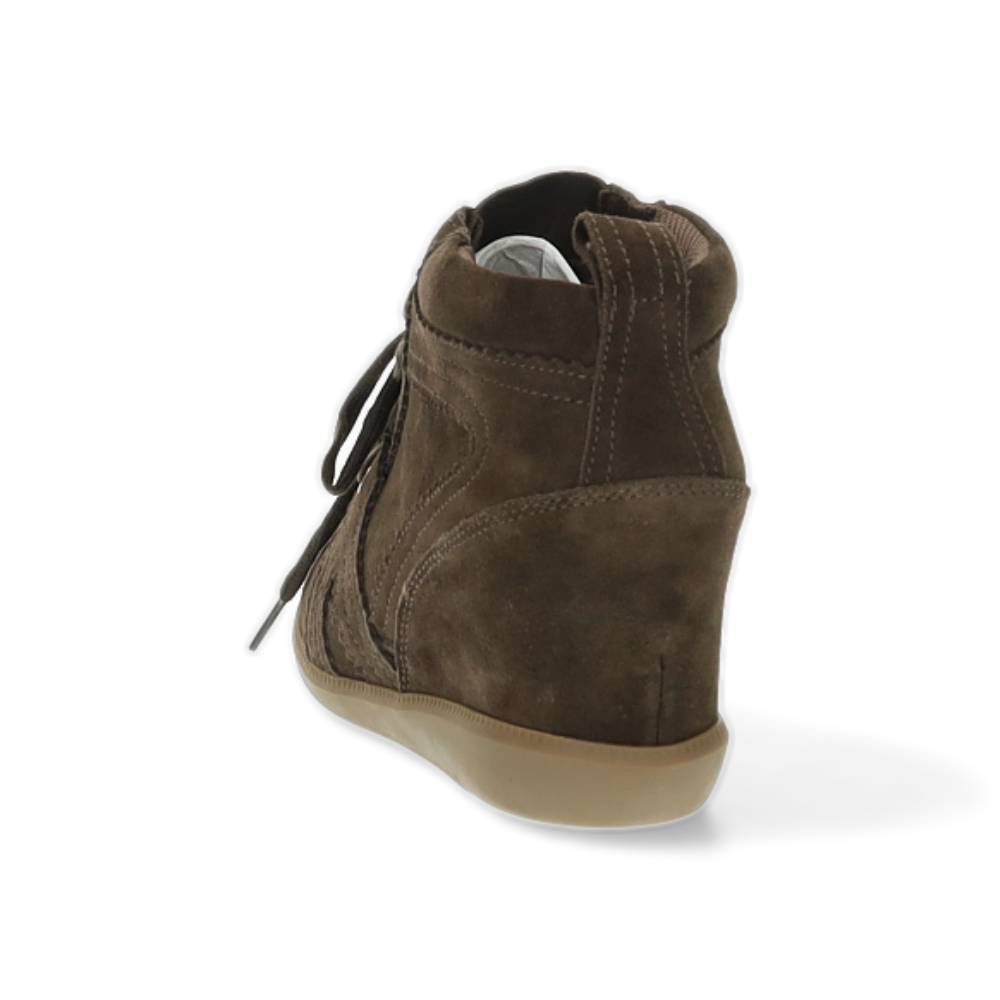 donkerbruine hoge sneaker