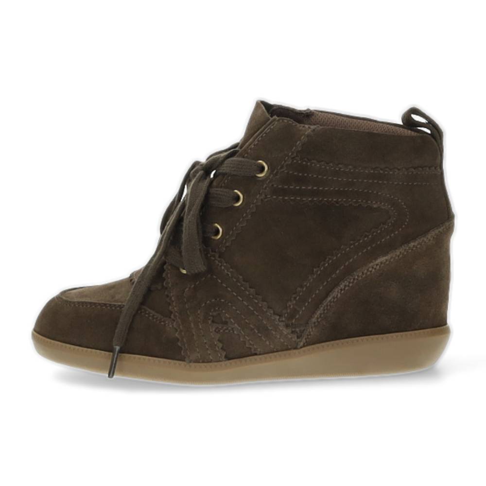 donkerbruine hoge sneaker
