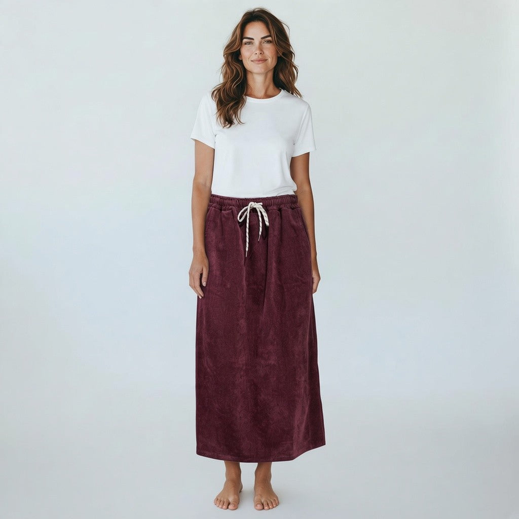bordeaux lange rok