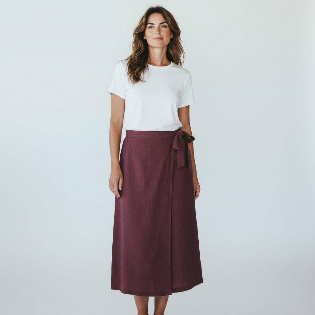 bordeaux lange rok