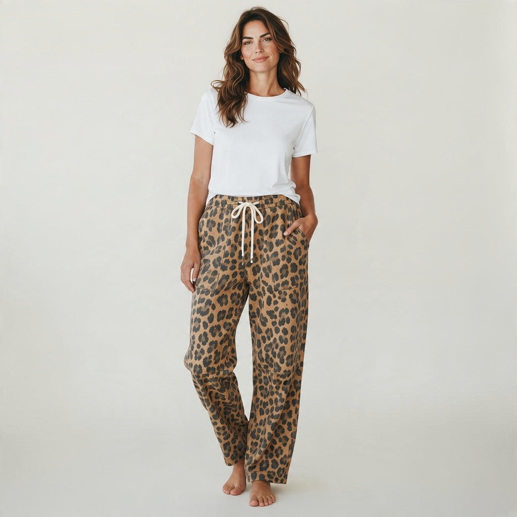 bruine lange broek