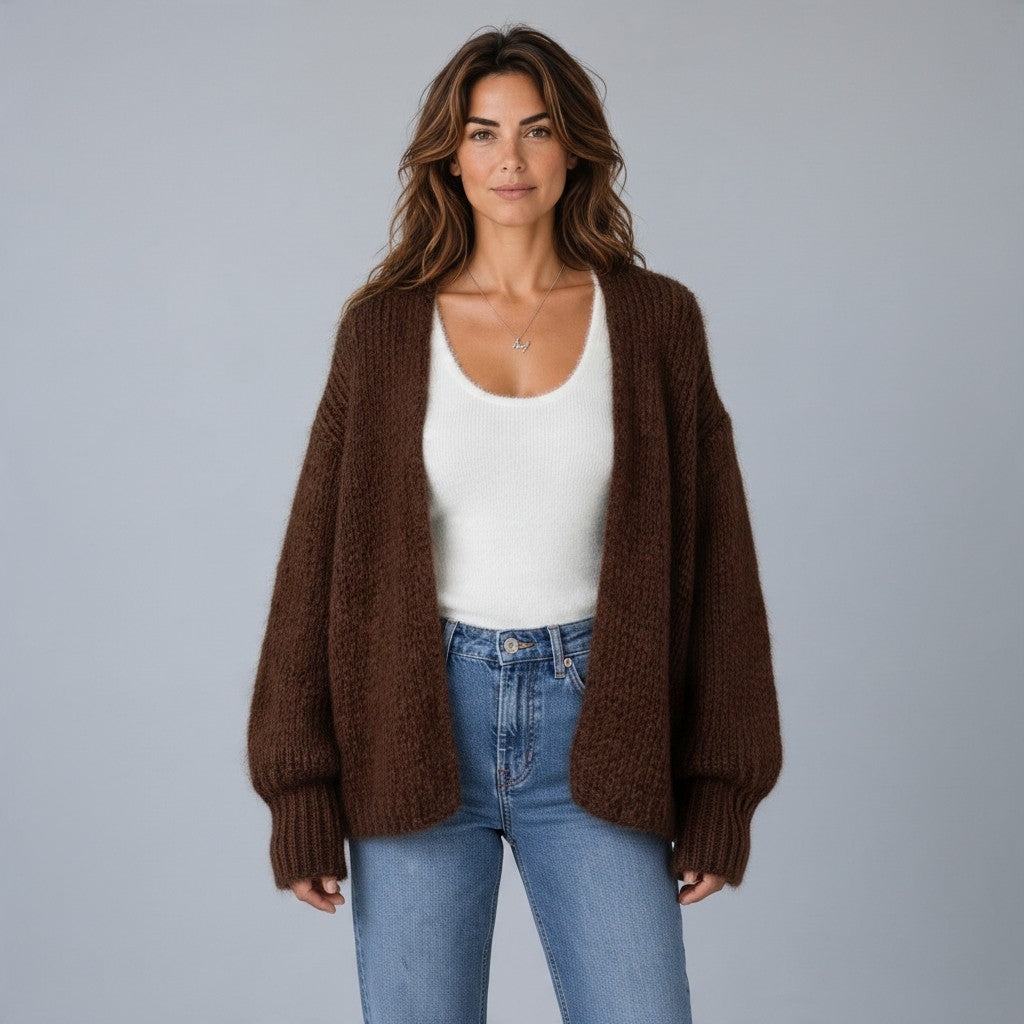 bruine gilet