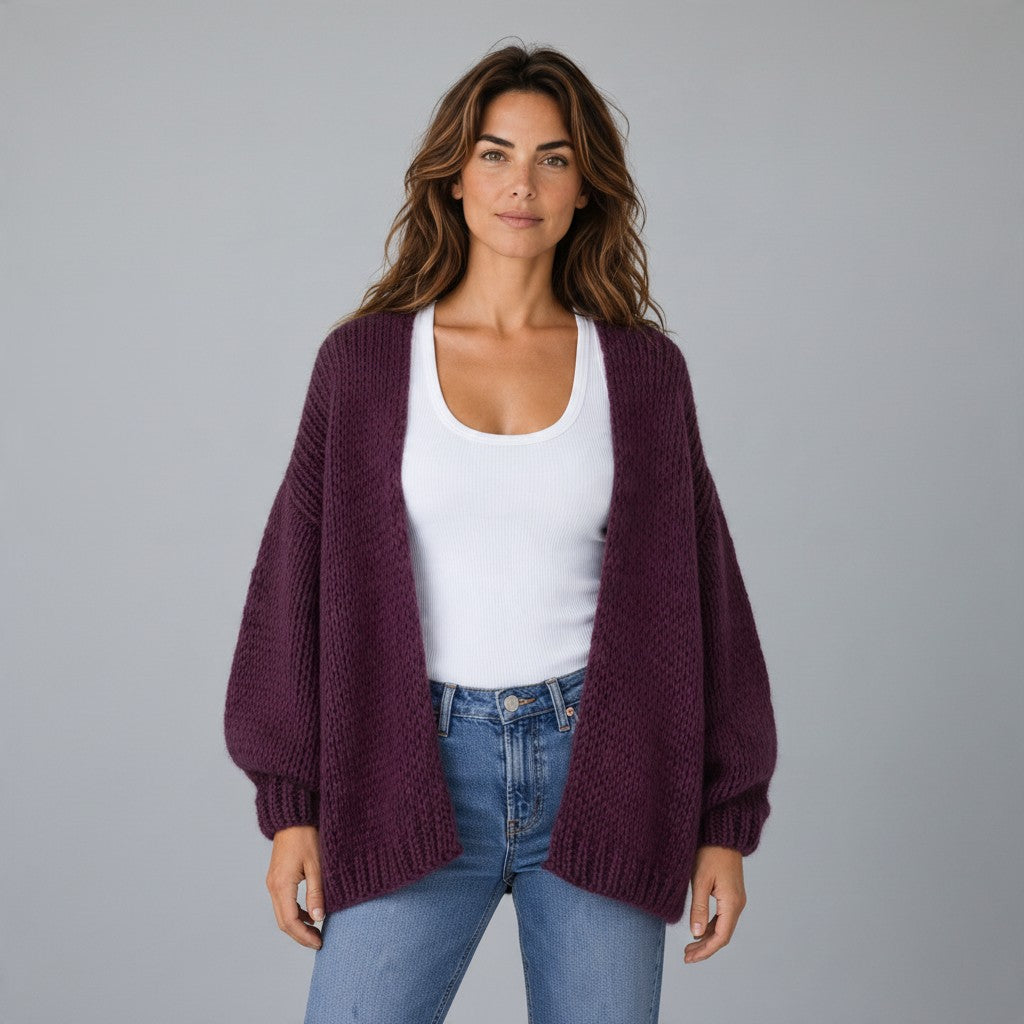 donkerpaarse gilet