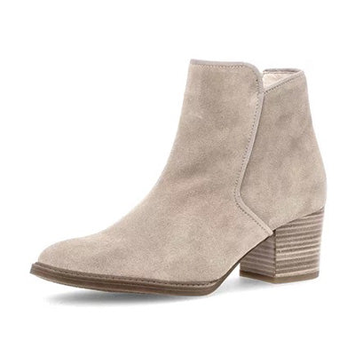 Beige enkellaarzen