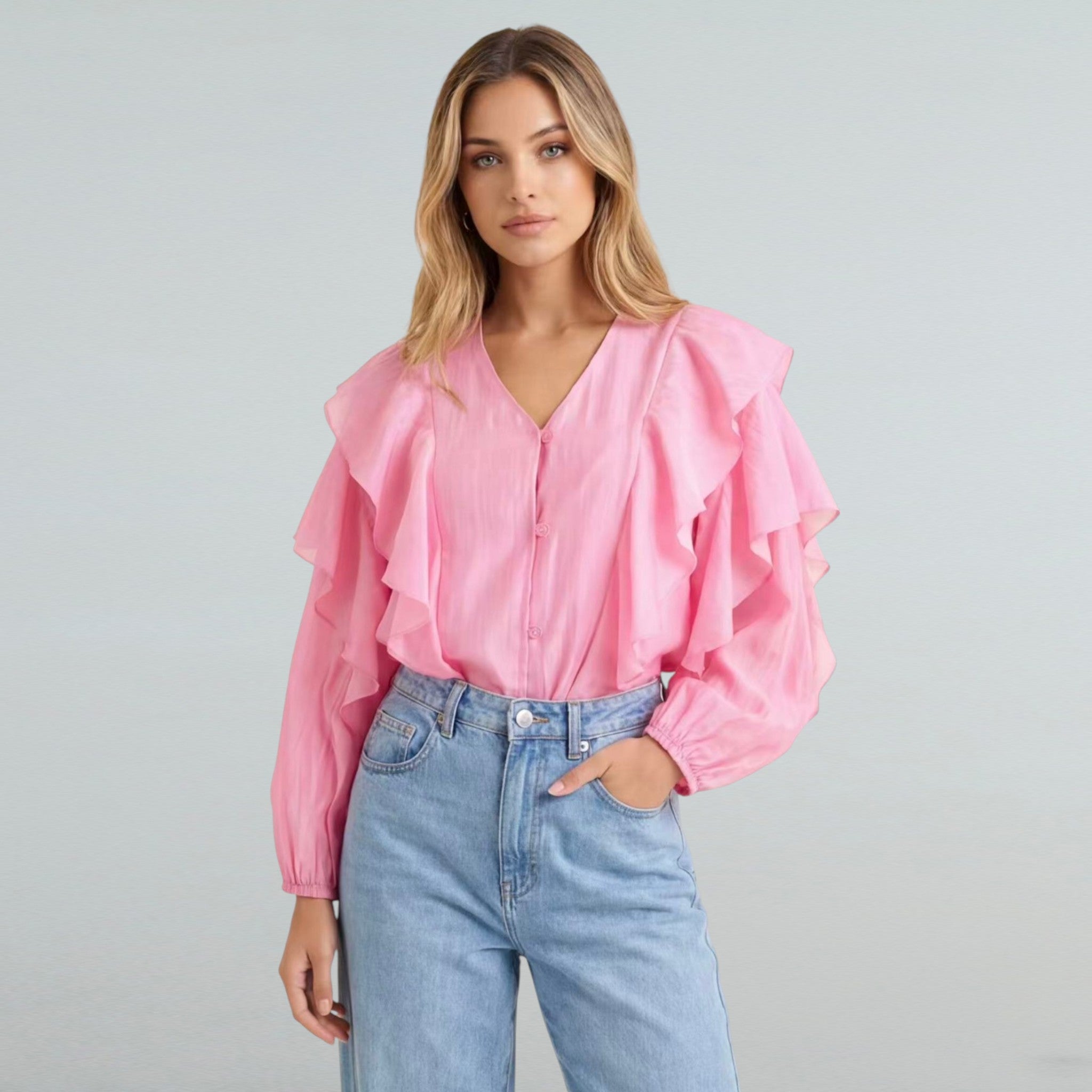 roze blouse