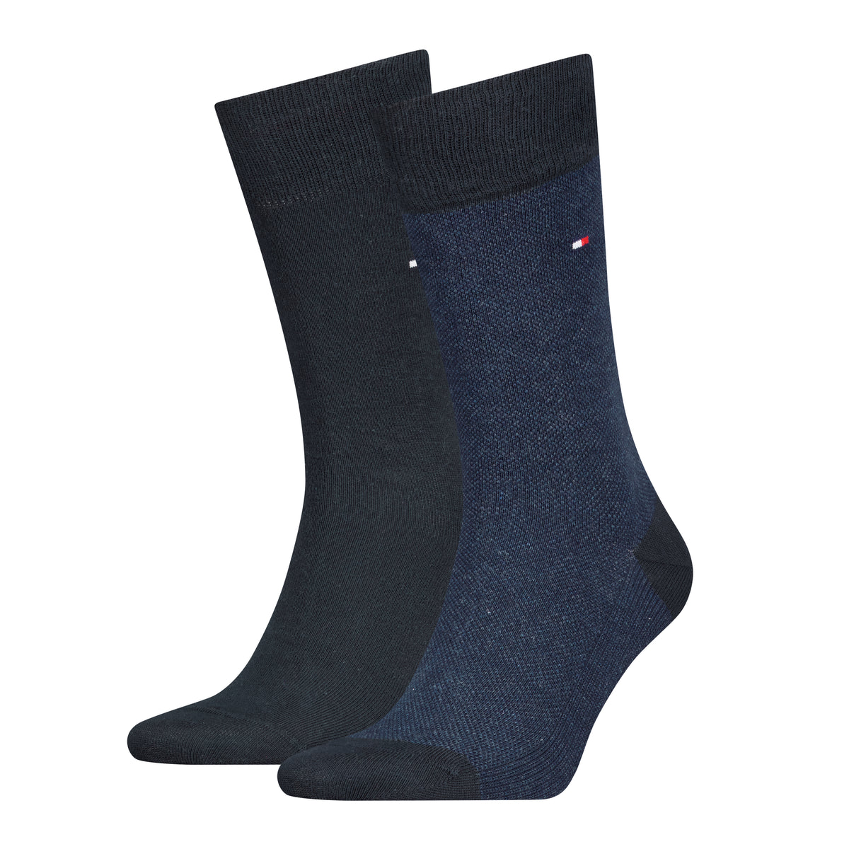 2 paar lange donkerblauwe kousen