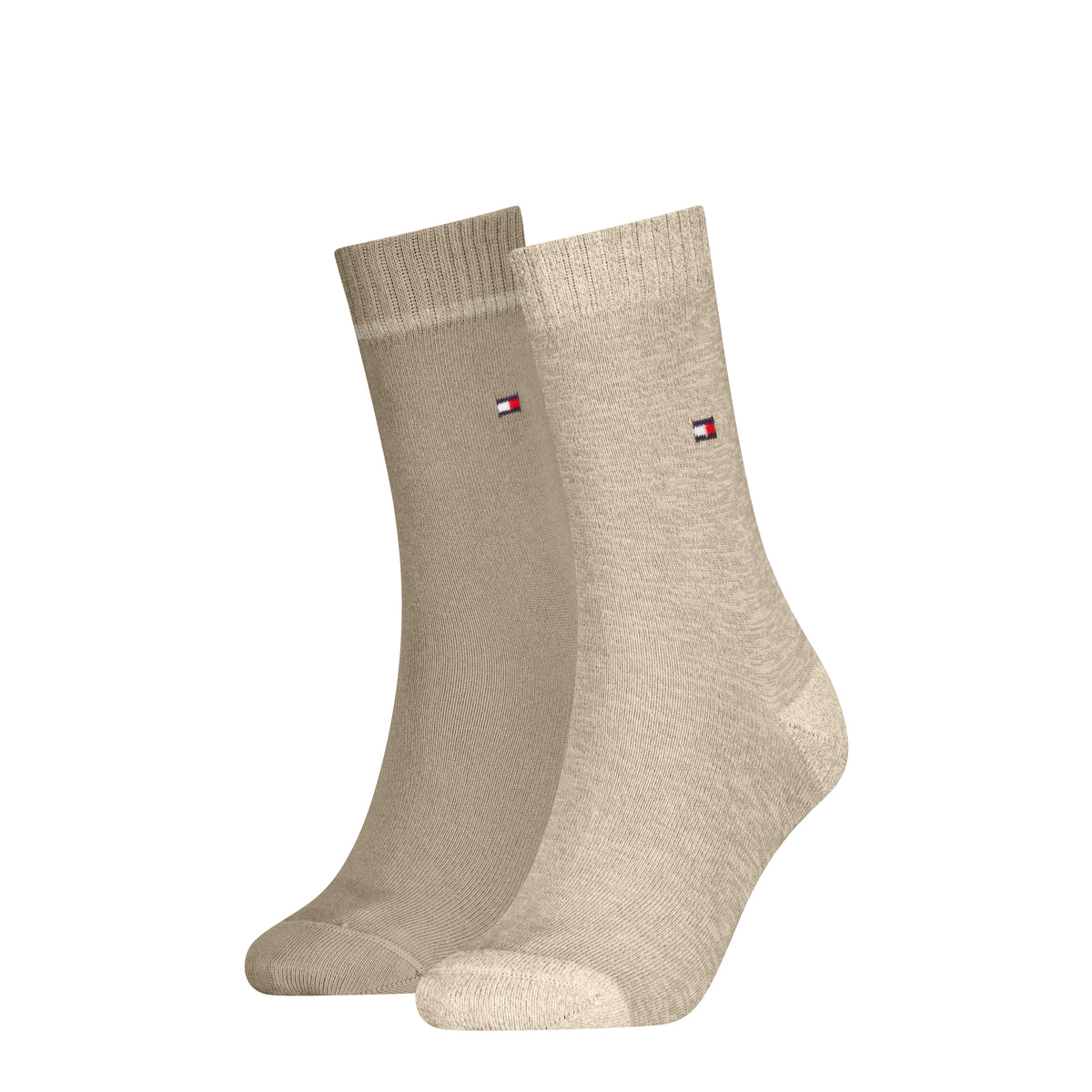 2 paar lange beige kousen