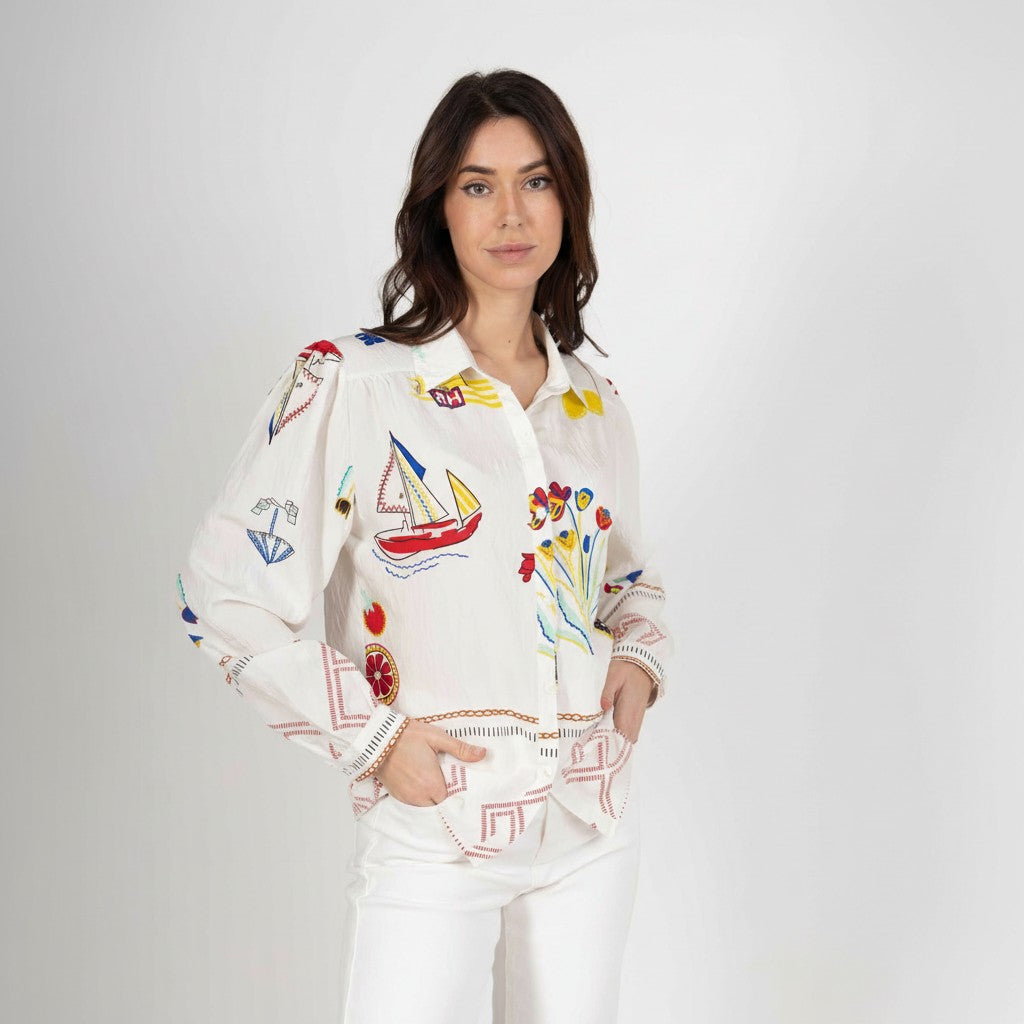 witte blouse
