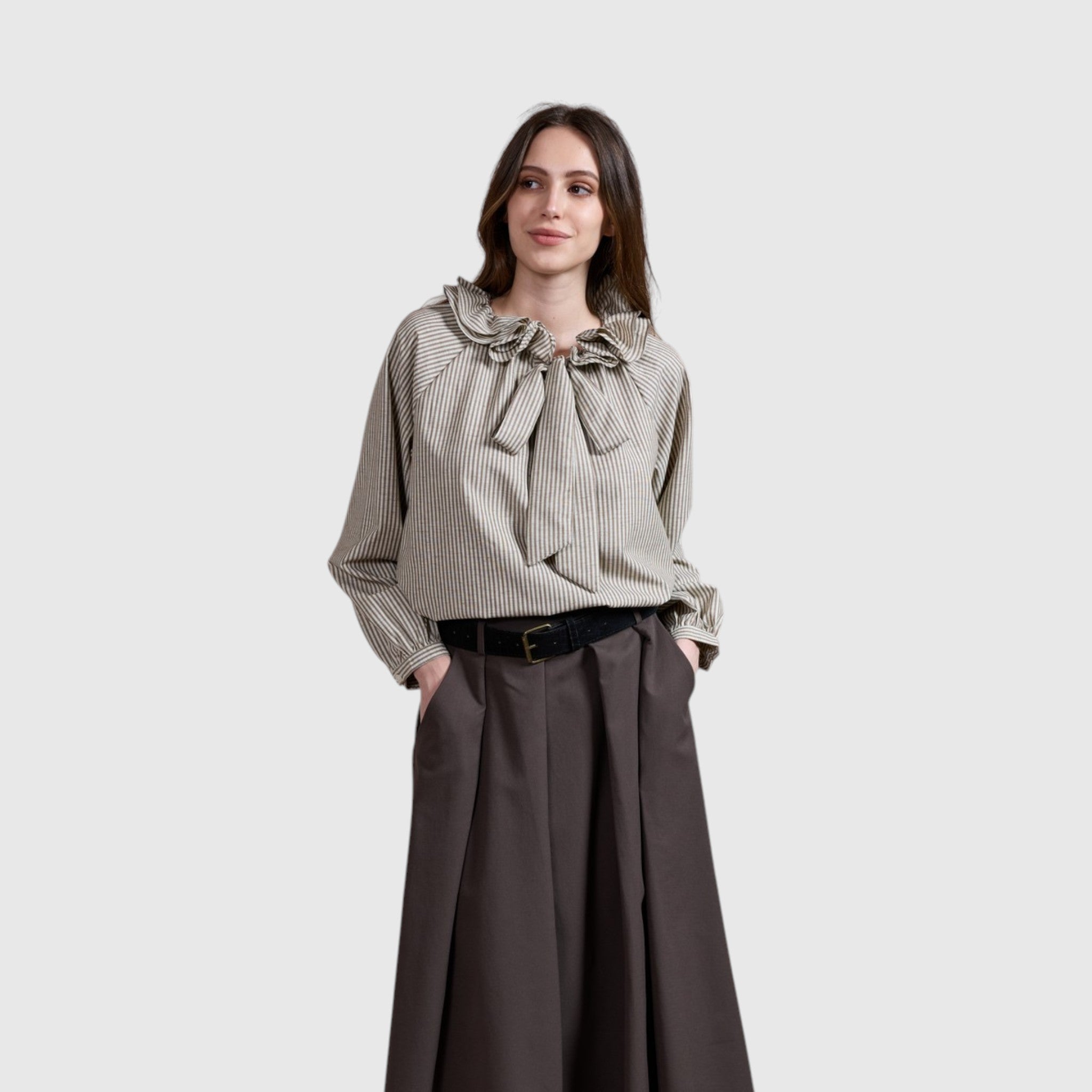 bruine blouse