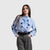 blauwe blouse