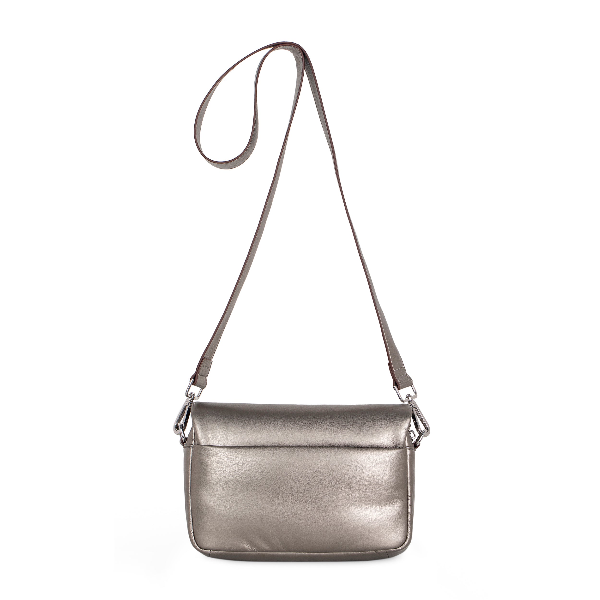 Zilveren crossbody