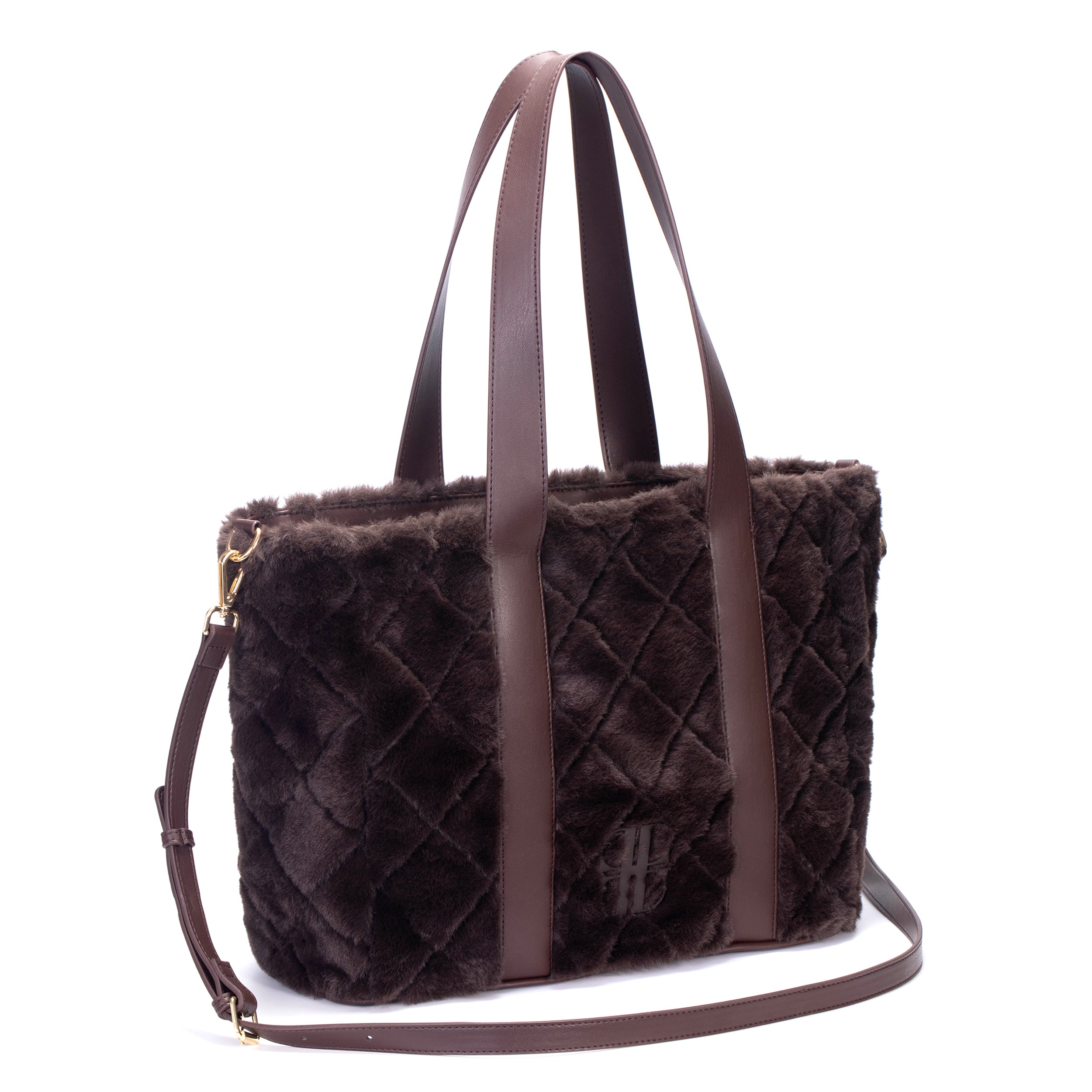 Donkerbruine shopper