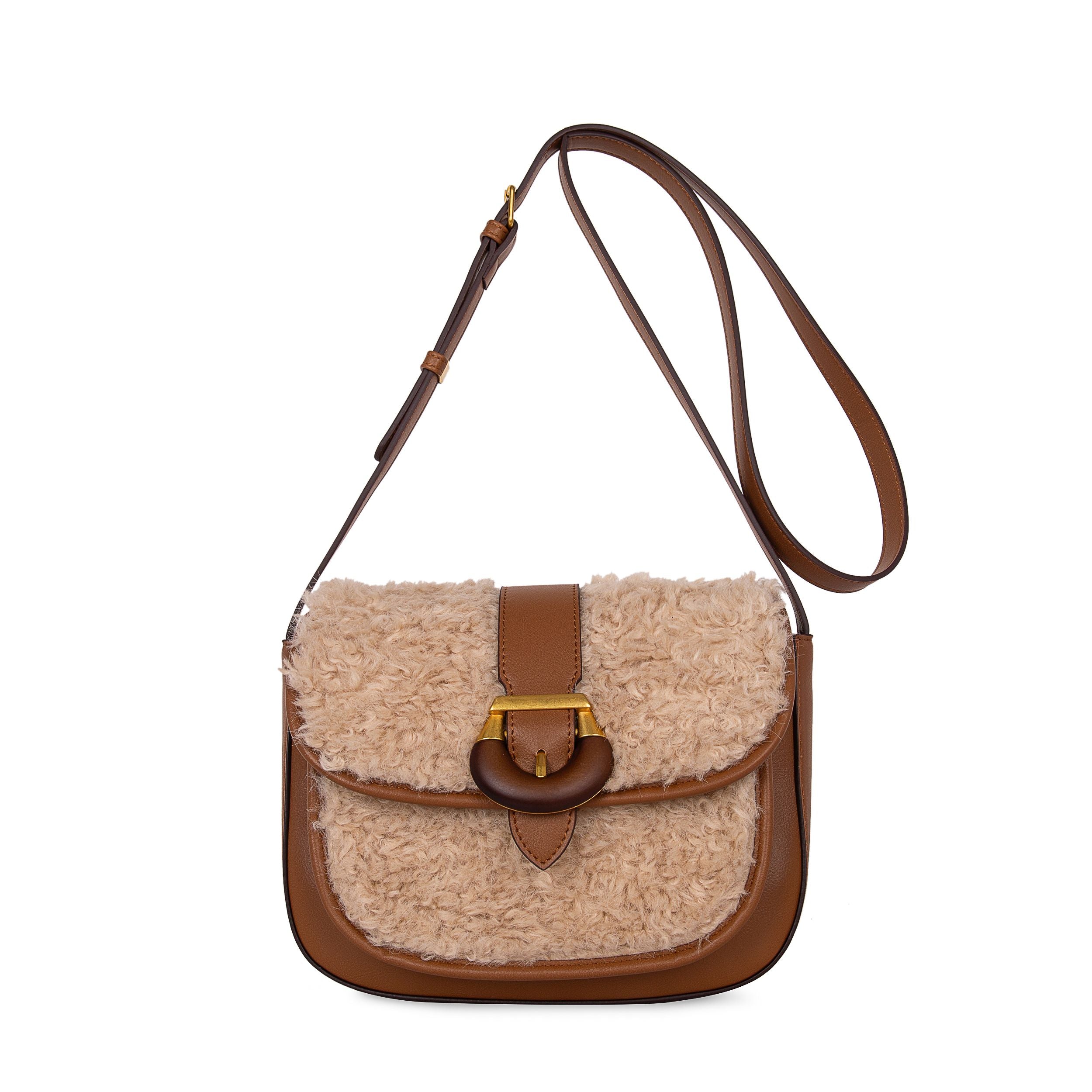 cognac handtas