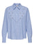 Blauwe gestreepte blouse